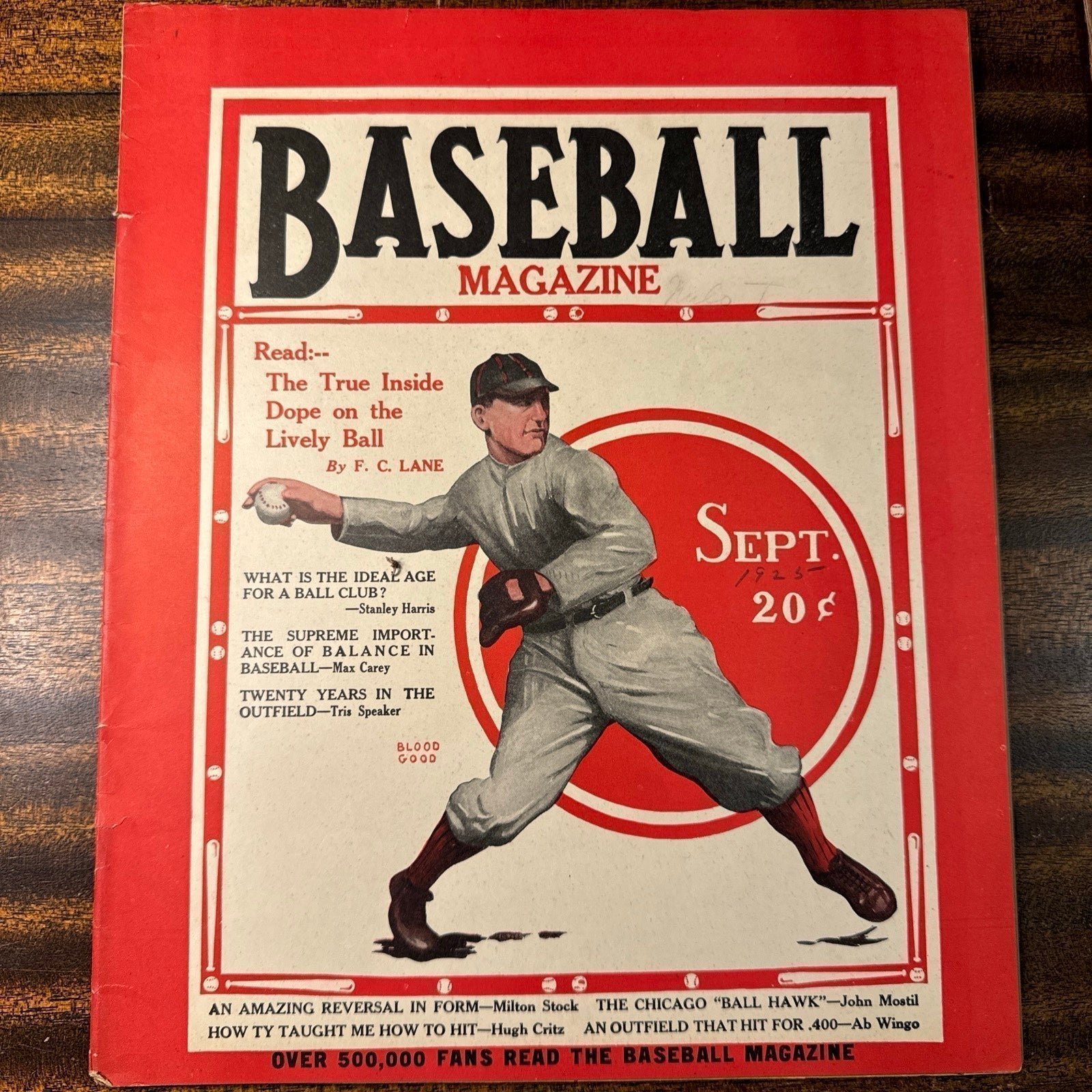 1925 BASEBALL MAGAZINE SEPT TY COBB POTUS COOLIDGE WALTER JOHNSON JACK DEMPSEY