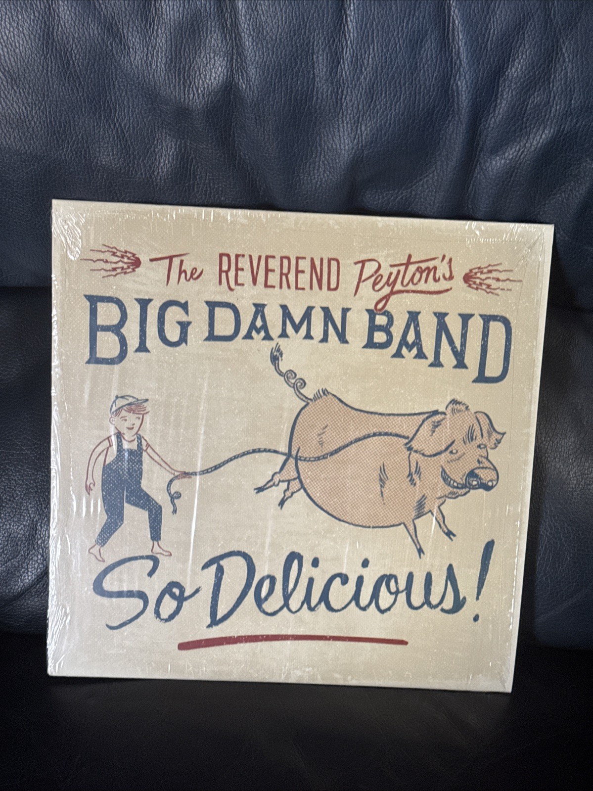 REVEREND PEYTON'S BIG DAMN BAND So Delicious Brown Splatter LP Shrink Autograph