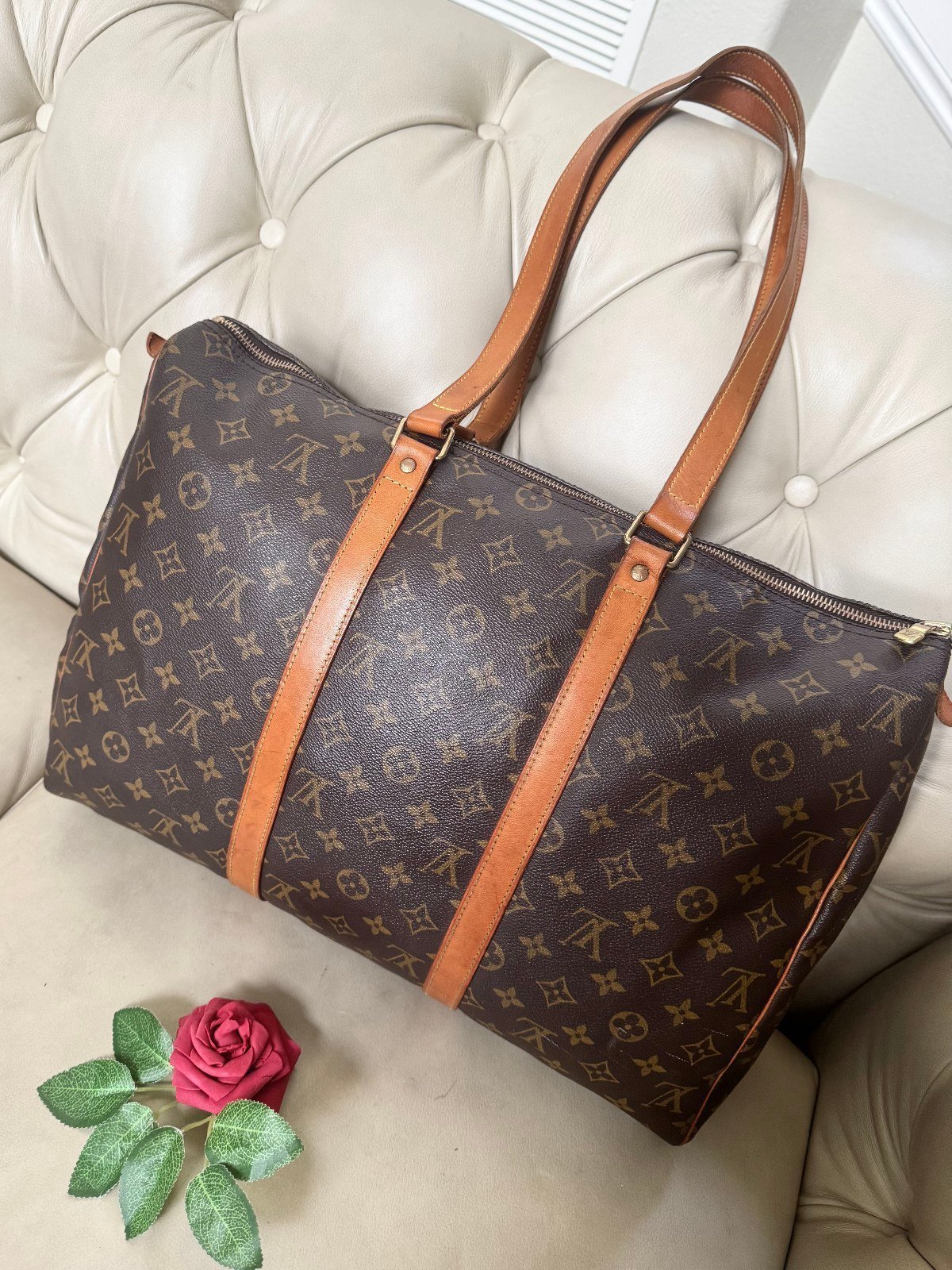 Authentic Louis Vuitton Monogram Sac Flanerie 45 Travel bag