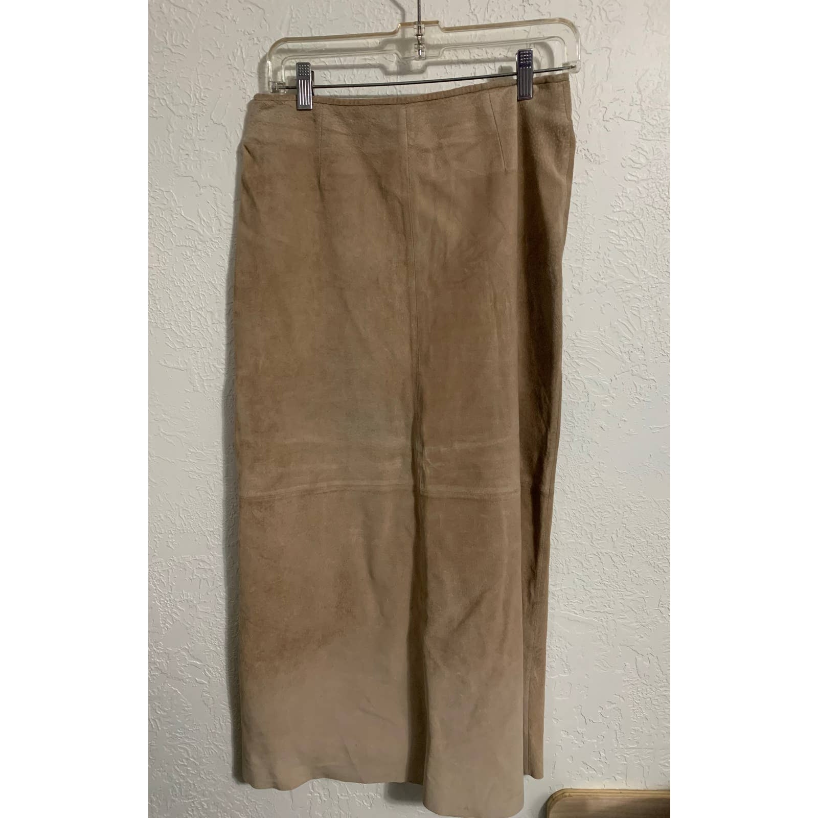 Boston proper tan suede long modesty skirt 6 fall boot
