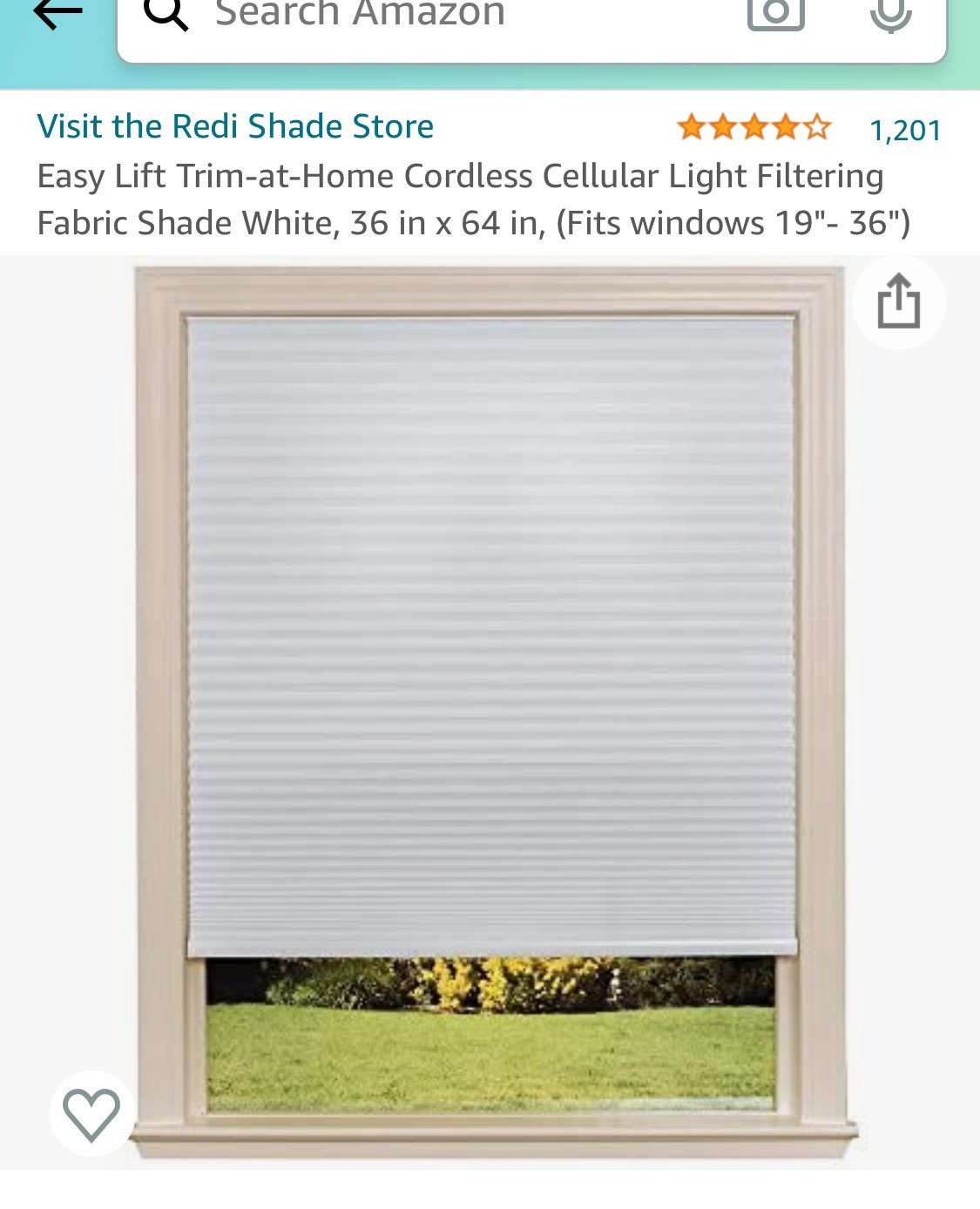 Cordless Window Shade BRAND NEW