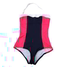 Kate Spade Colorblock One Piece Swimsuit Medium Red Black, Pinup Bathing Suit