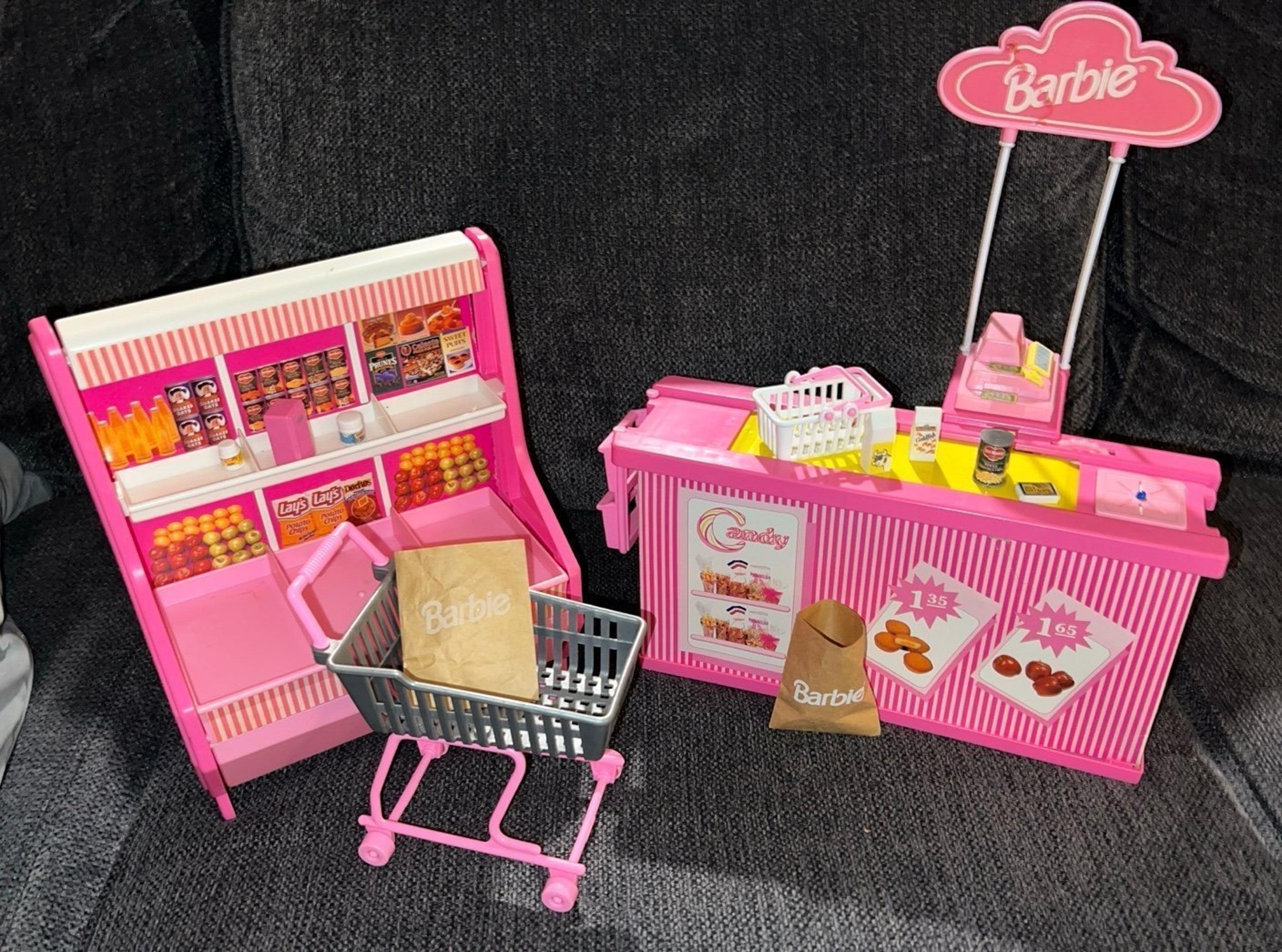Barbie Supermarket Playset  1993 Arcotoys  Mattel Ton Groceries vintage