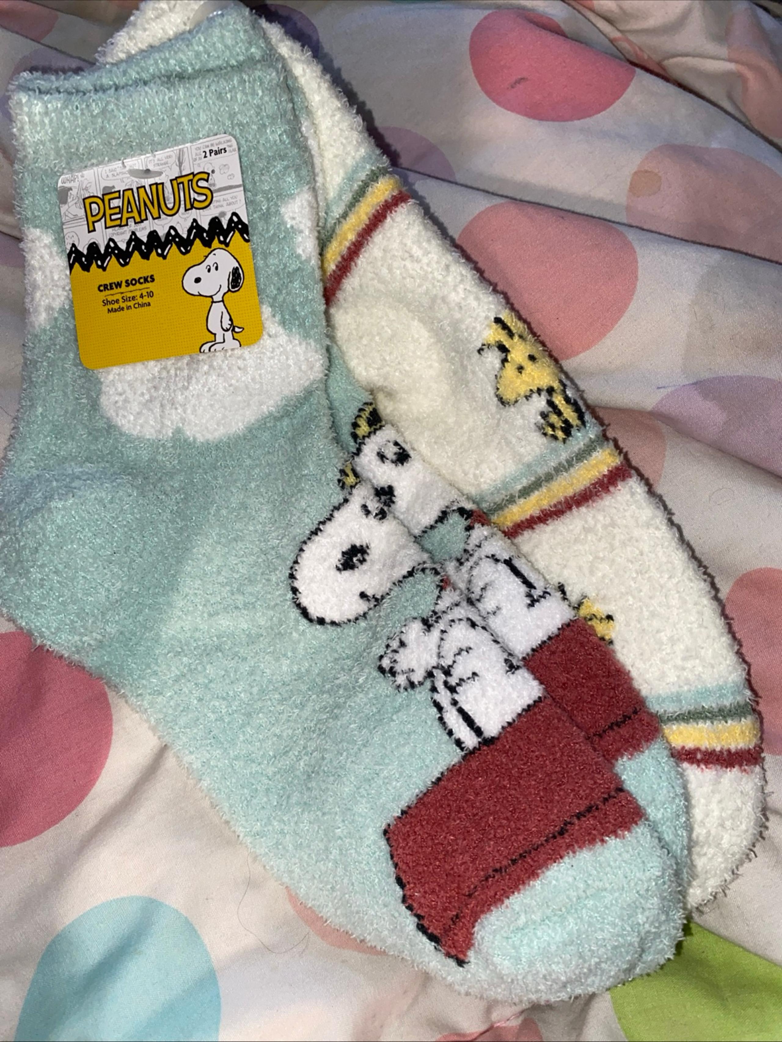 Socks red baron snoopy 2 pair woodstock super soft crew