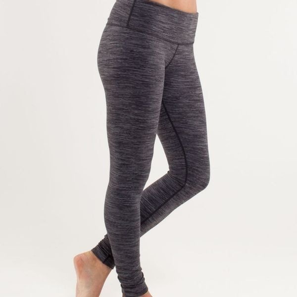 Lululemon Wunder Under Pant Grey Heathered Legging Size 4