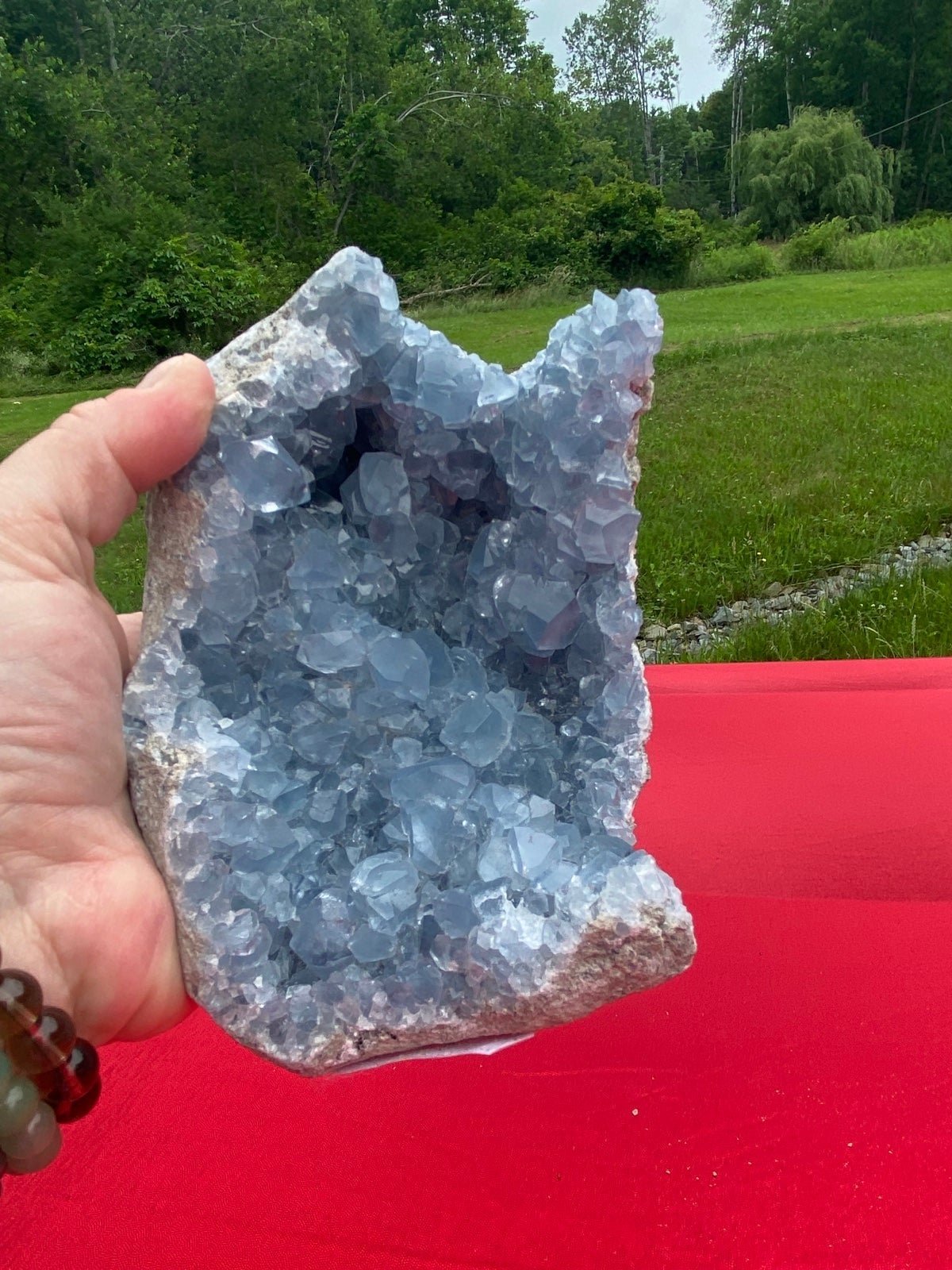 Celestite cluster 6.5”H X 5”L