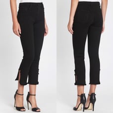 J Brand Ruby Fateful High Rise Cropped Frayed Hem Cigarette Jeans Size 31