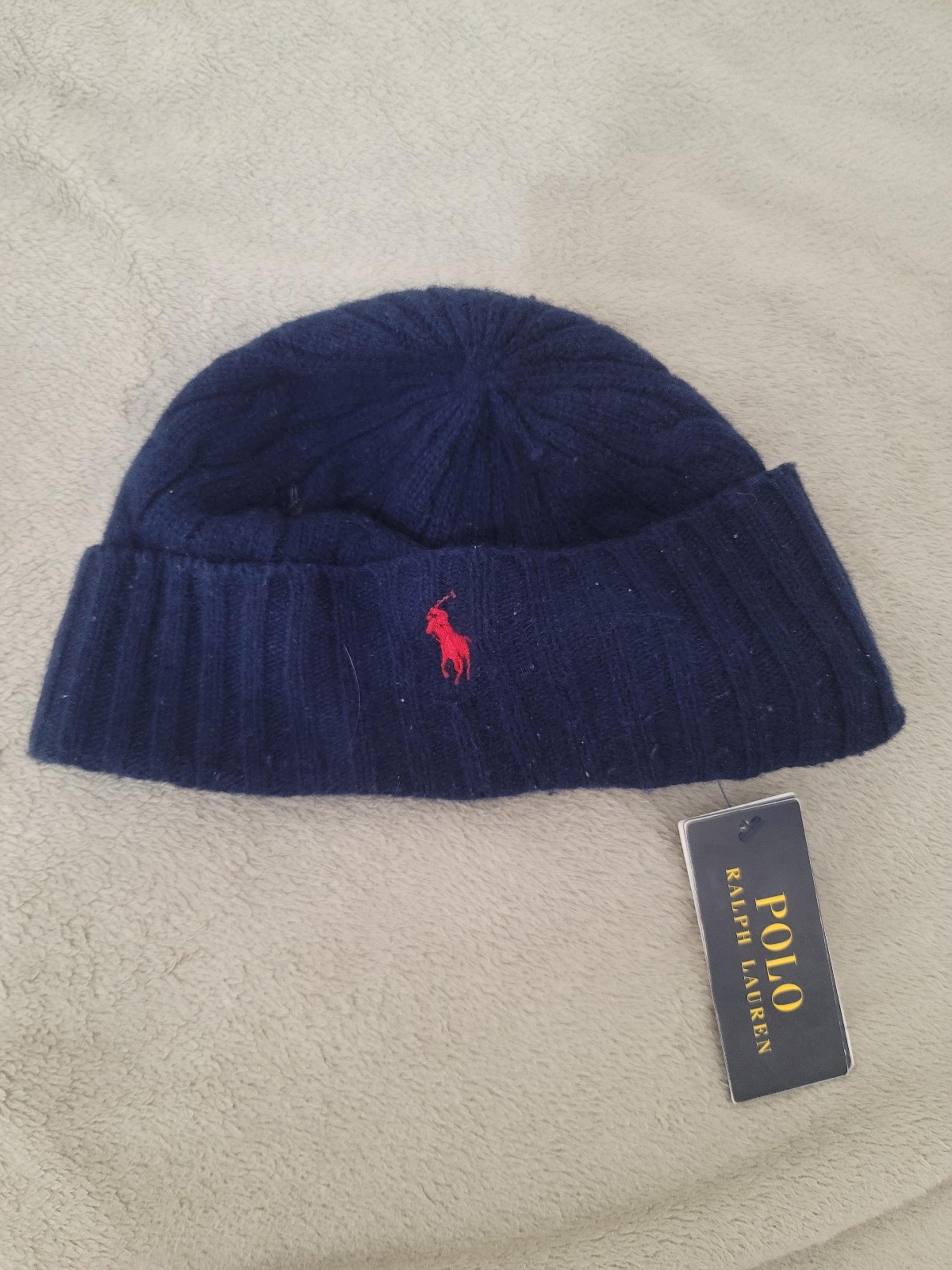 Men's Navy Blue Winter Beanie Hat ~ Polo Ralph Lauren