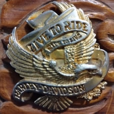 Harley Davidson~live to ride ride to live! Lucky pocket piece~make into pendant