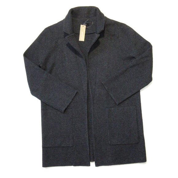 NWT J.Crew Sophie in Heather Coal Gray Open-Front Sweater Blazer Cardigan XXS