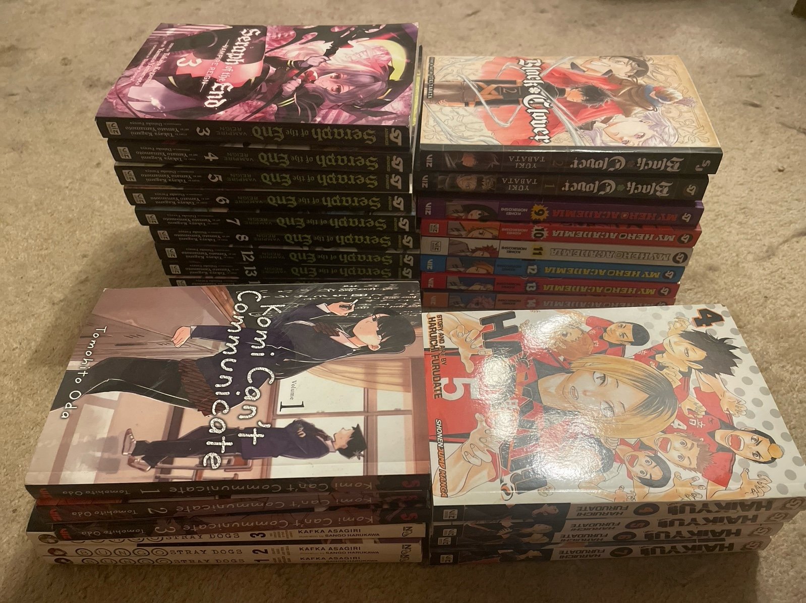 SUPER MANGA BUNDLE (OnS, Haikyuu, Komi, Black Clover, MHA, BSD)