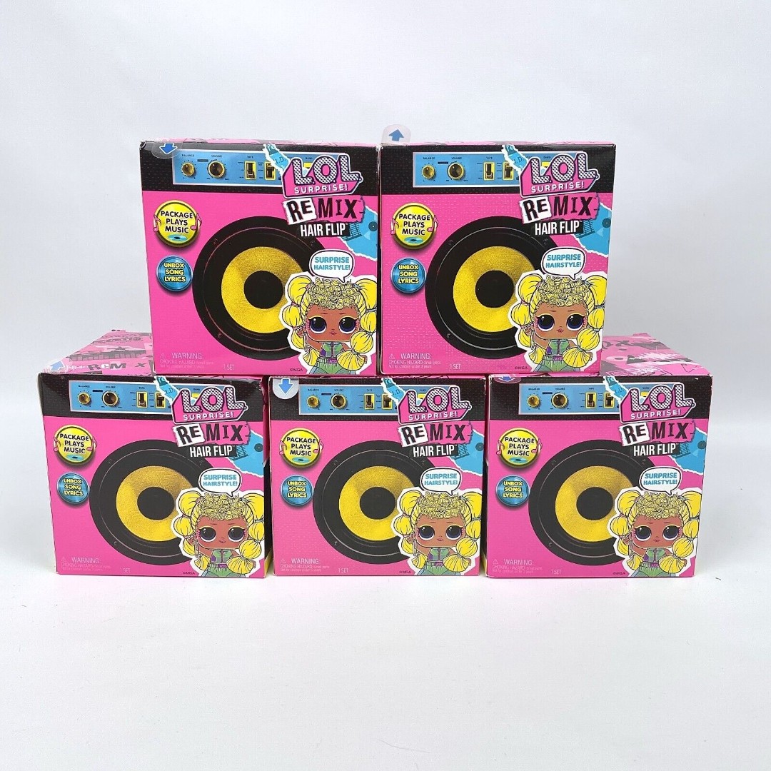 Lot of 5 LOL Surprise! Remix Hair Flip Dolls Brand New Sealed!