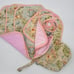 Handmade Winnie the Pooh Cotton Calico Print Baby Set with pouch 10.5Wx12L.