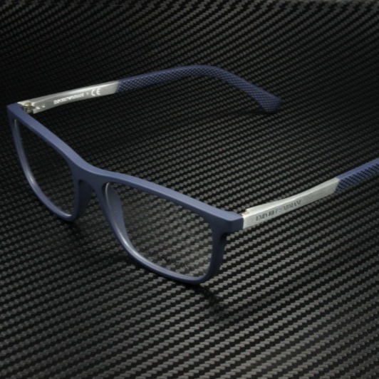 Emporio Armani Men's Blue Rubber 53mm Eyeglasses!