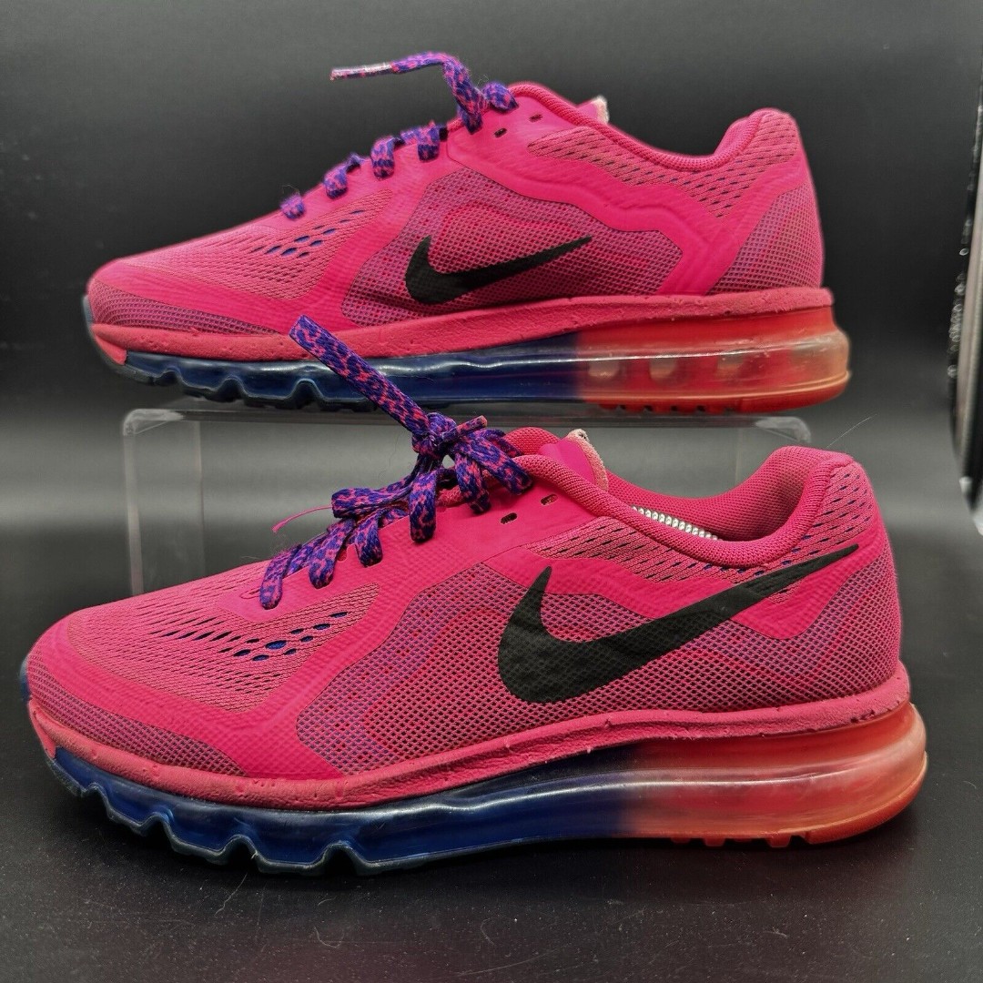 Nike Air Max 2014 Size Youth 6Y Hyper Pink Running Shoe 631331-601 Pre Owned