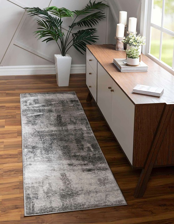 3' x 20' New Area Rug Gray H 41630 Home Decorative Art Soft Carpet Collectible