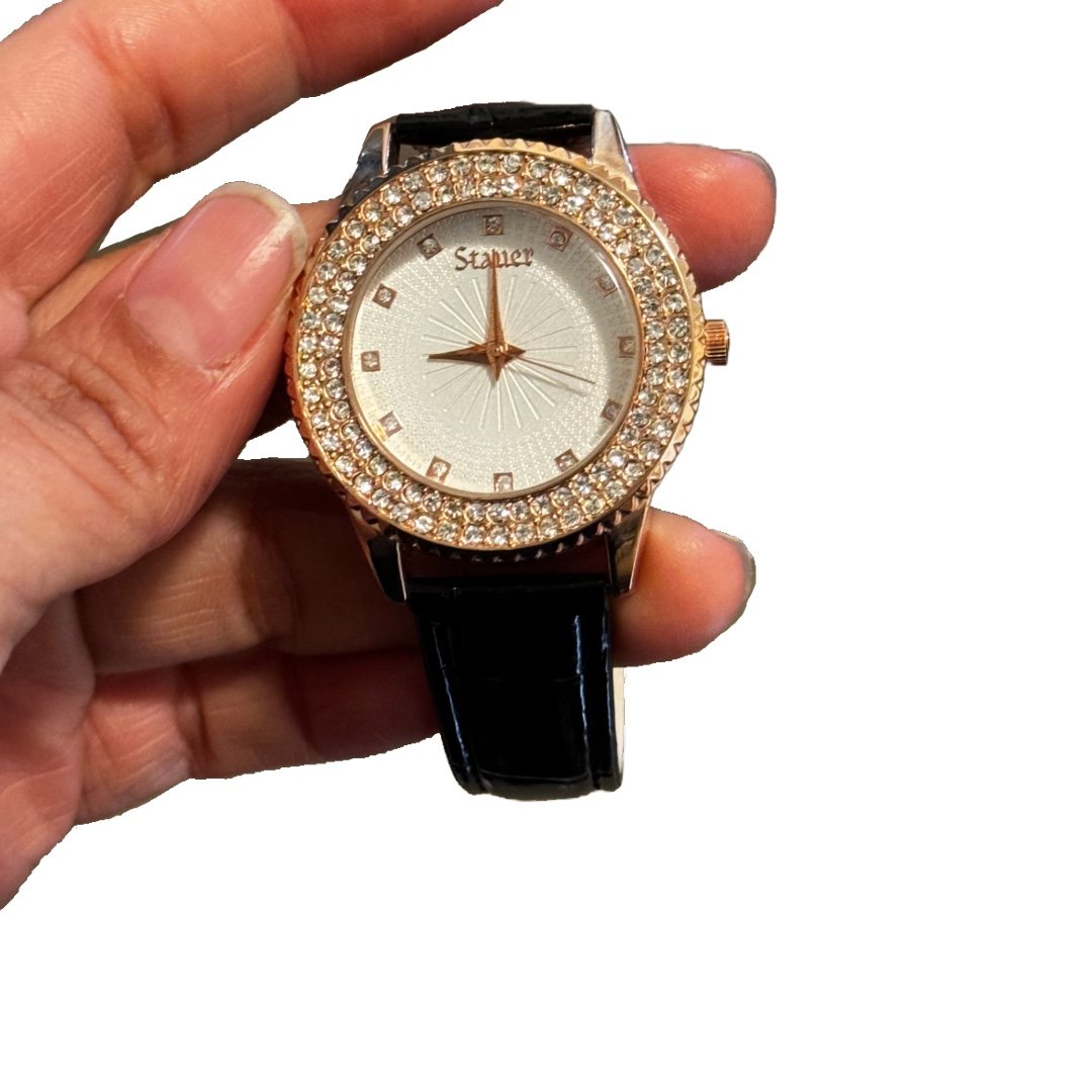Beautiful Stauer 28342 Rose Gold Tone Water Resistant Quartz Analog Ladies Watch