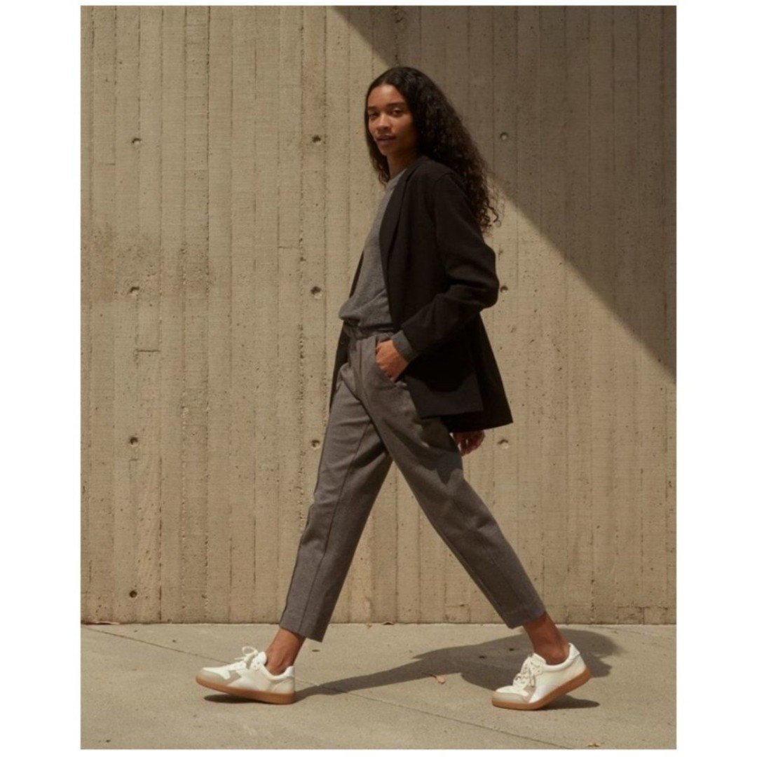 Everlane The Dream Pants Tapered Leg Pull On Stretch Heathered Grey Size XS NWT