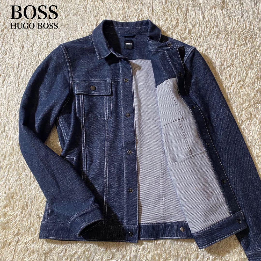【Excellent Condition】BOSS Hugo Boss Denim Jacket Stretch Indigo M