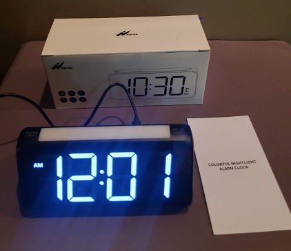 Digital Alarm Clocks for Bedrooms, Bedside Clocks with RGB Night Light