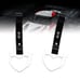 NEW 2PCS DEVIL LOVE HEART WHITE JDM TSURIKAWA RING Black Handle Strap Drift