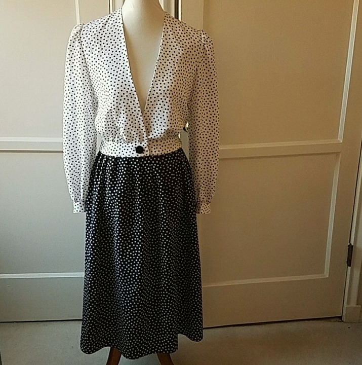 VTG Kasper for A.S.L. polka dot skirt set