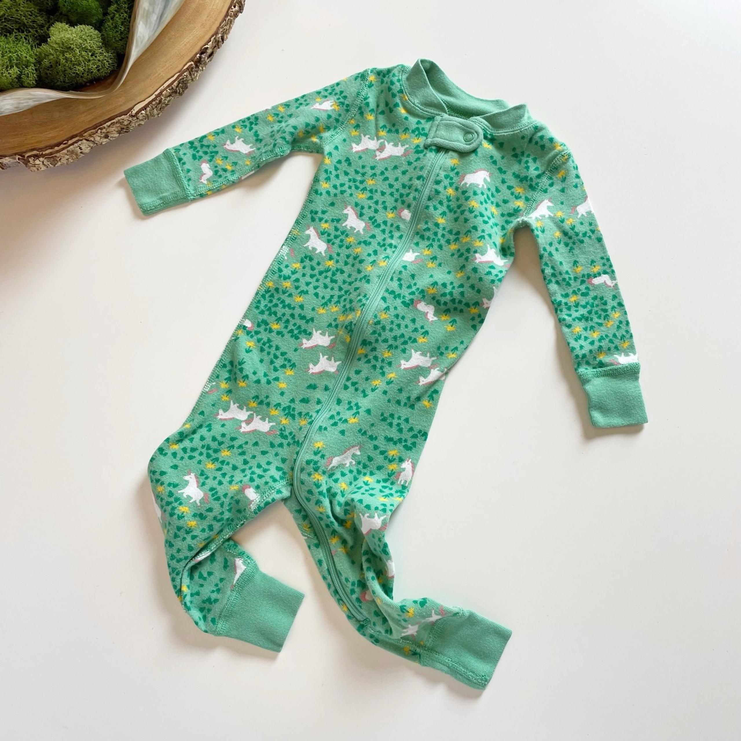 Hanna Andersson Organic Unicorn Footless One Piece Pajamas | 12-18m