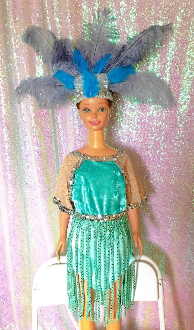 Multicolored Medium Child Showgirl Costu