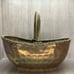 Vintage Large Decorative Table Center Piece Hammered Brass Fruit Plated Basket