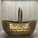 Vintage Large Decorative Table Center Piece Hammered Brass Fruit Plated Basket