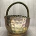 Vintage Large Decorative Table Center Piece Hammered Brass Fruit Plated Basket