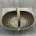 Vintage Large Decorative Table Center Piece Hammered Brass Fruit Plated Basket