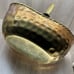 Vintage Large Decorative Table Center Piece Hammered Brass Fruit Plated Basket