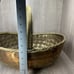 Vintage Large Decorative Table Center Piece Hammered Brass Fruit Plated Basket