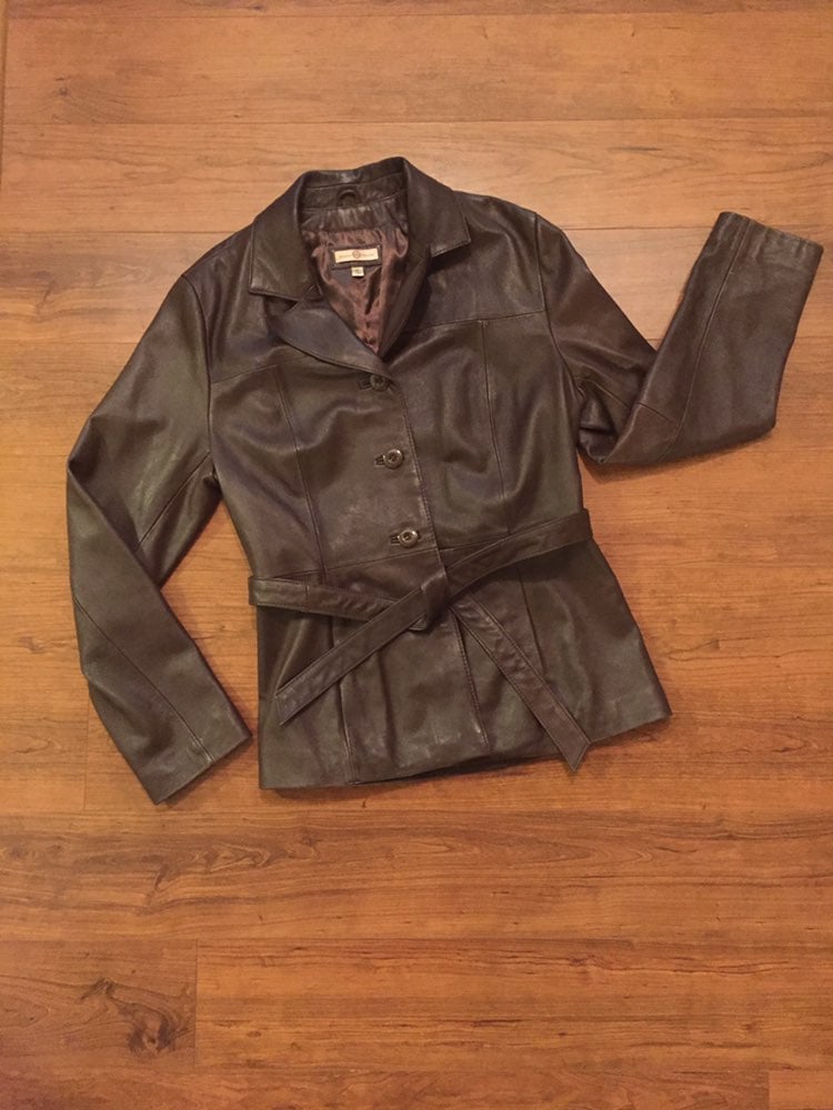 NWOT LEATHER szM BEAUTIFUL JACKET / COAT