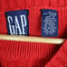 Vtg GAP Men's V-Neck Red Blue Green Cable Knit Chunky Sweater Sz M