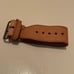 Louis Vuitton Luggage Tag Attachment Tan Leather Adjustable LV Buckle Strap