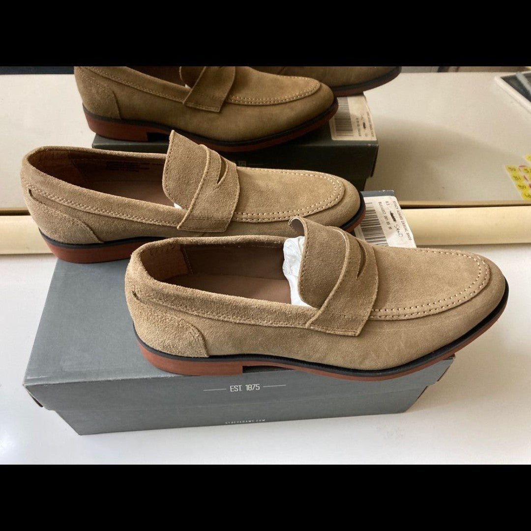 Stacy Adams Suede Sand Slip On 474403 Size 8.5M