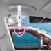 NEW 2PCS SPACE HEART PINK JDM TSURIKAWA RING White Handle Strap Drift Charm