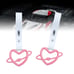 NEW 2PCS SPACE HEART PINK JDM TSURIKAWA RING White Handle Strap Drift Charm