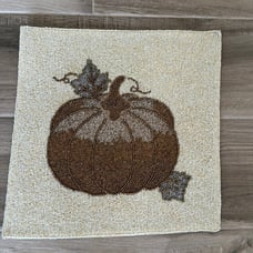 Pier 1 Imports beaded pumpkin placemat