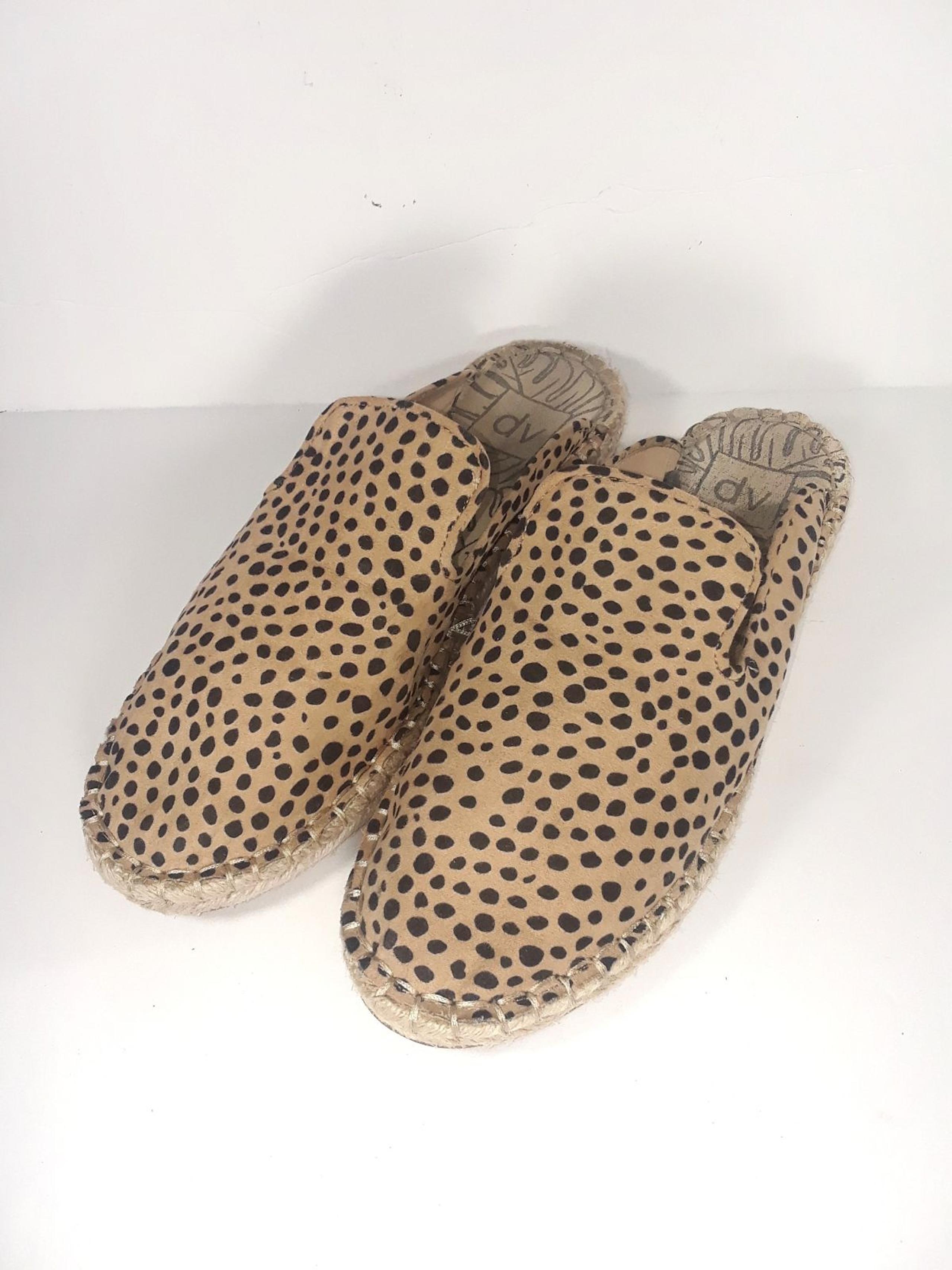 dolce vita cheetah espadrille mules
