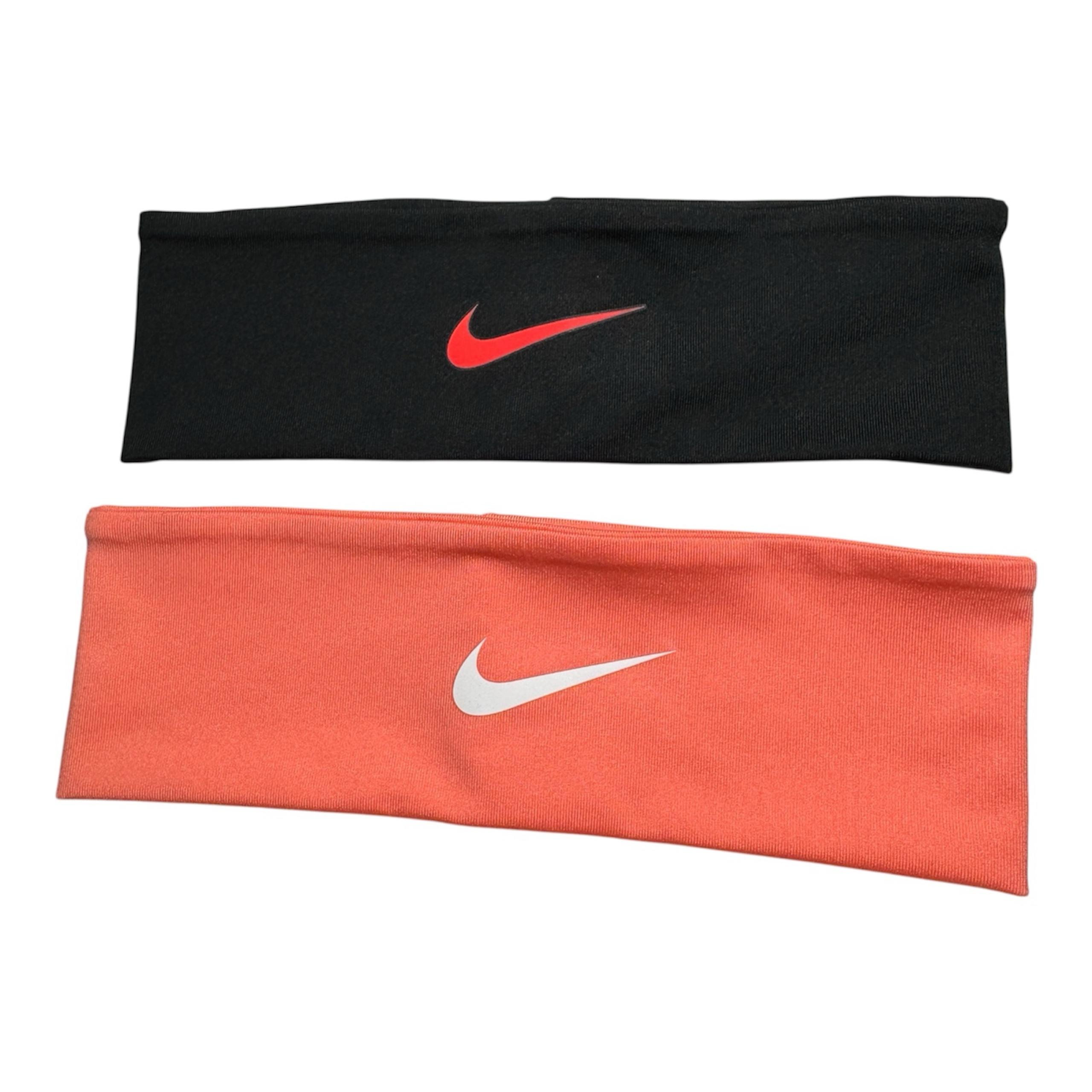 Nike black and orange Women's Tennis Swoosh Headband, lot of 2 headbands