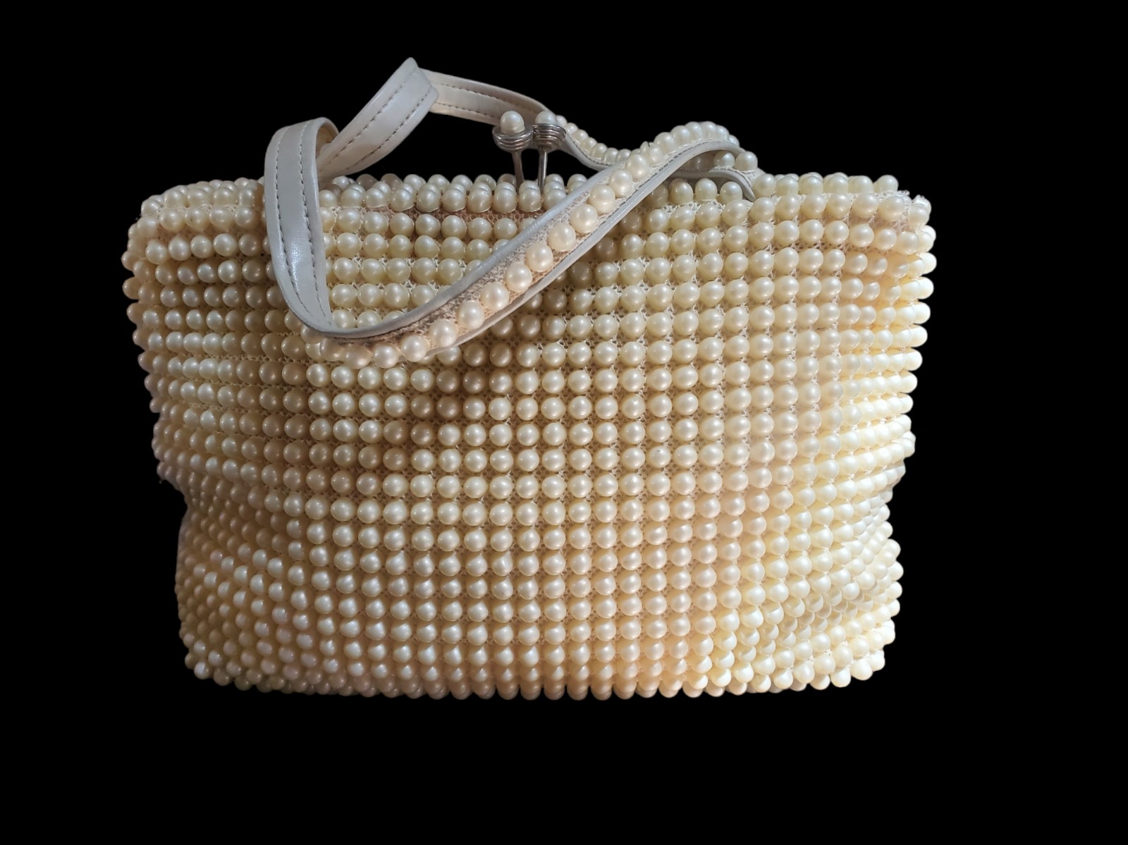 Vintage 1940's Kiss Lock Top Handle Bag