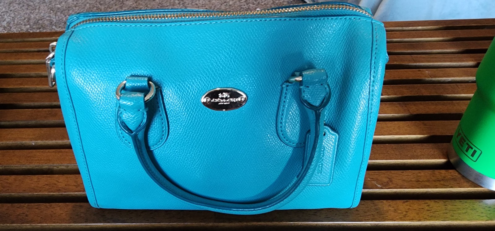 Coach mini crossover satchel body Blue