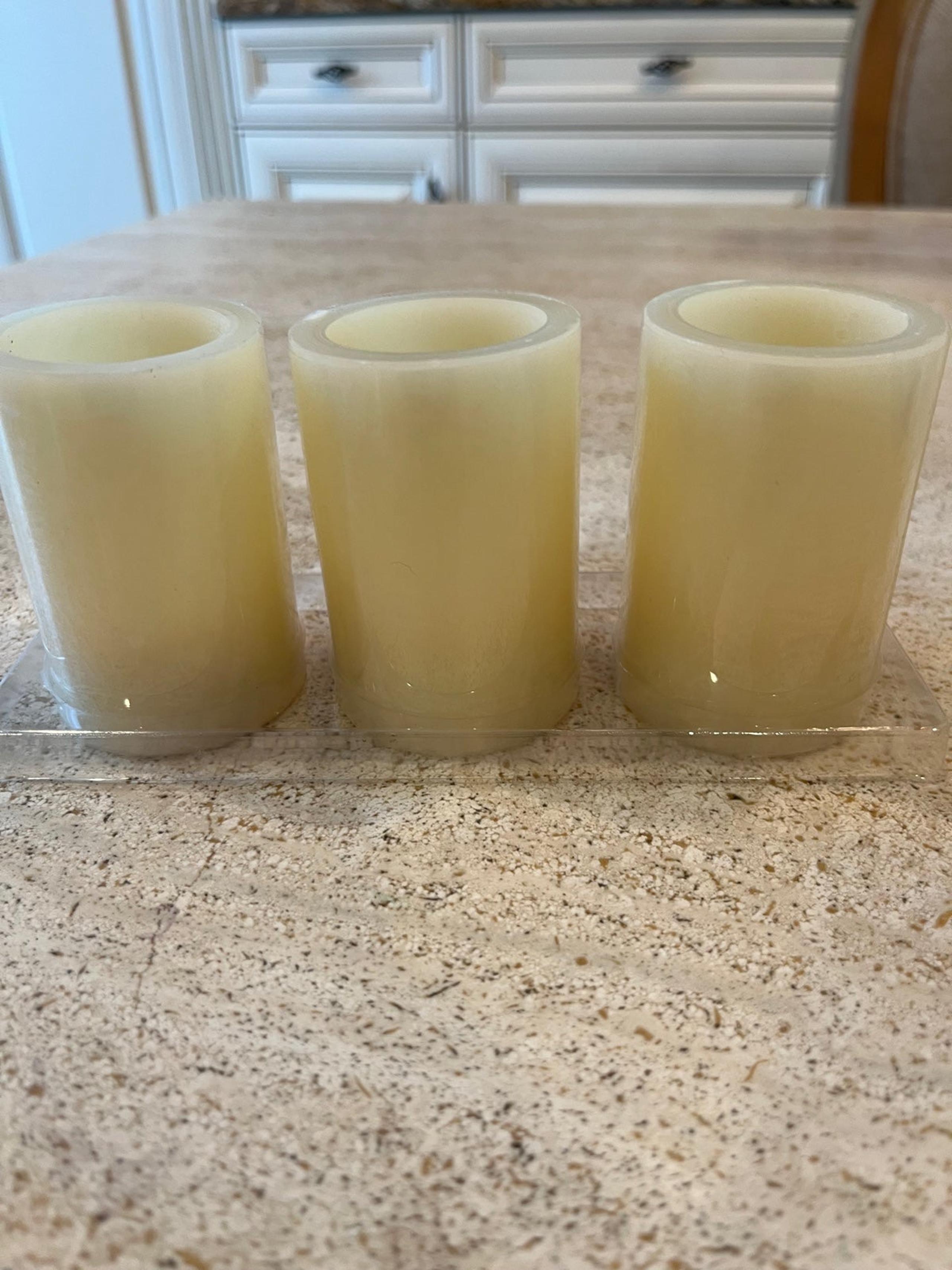 New Mikasa set of 3 LED Candles
