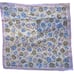 VINTAGE Scarf Purple Grey Blue Flowers Floral Print ~26” square retro sheer