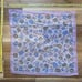 VINTAGE Scarf Purple Grey Blue Flowers Floral Print ~26” square retro sheer