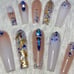 XXL Nude Sparkle Swarovski Press On Nail