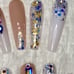XXL Nude Sparkle Swarovski Press On Nail